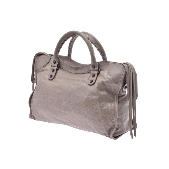 Balenciaga The City Grey Lambskin Bag Strap - Picture 2 of 9